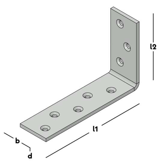 Afbeeldingen van GB Versterkingshoek zwaar 130x80 36x4 SV