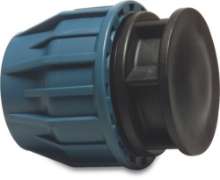 Afbeeldingen van Jason Eindkap PP 20 mm knel 16bar zwart/blauw
