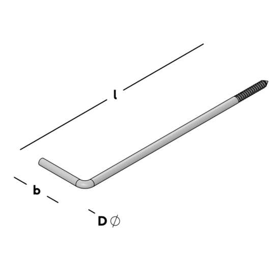 Afbeeldingen van GB Kozijnanker 200x50 Ø6 304