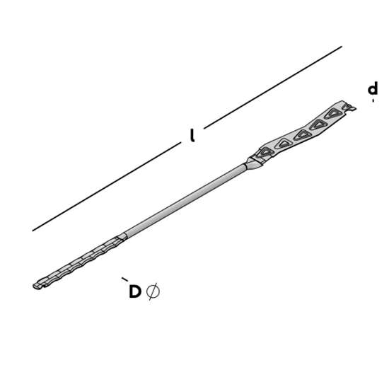 Afbeeldingen van Prik-spouwanker 316 280 4mm 0,5