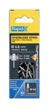 Afbeeldingen van Rapid Blindklinknagels RVS Ø 4,8 x 10 mm incl