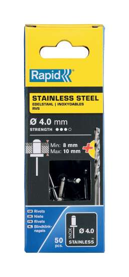 Afbeeldingen van Rapid Blindklinknagels RVS Ø 4 x 14 mm incl.