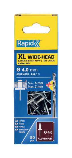 Afbeeldingen van Rapid Blindklinknagels XL Ø 4 x 10 mm incl. B