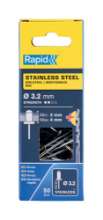 Afbeeldingen van Rapid Blindklinknagels RVS Ø 3,2 x 8 mm incl.