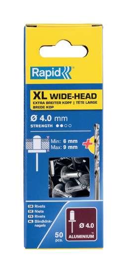 Afbeeldingen van Rapid Blindklinknagels XL Ø 4 x 12 mm incl. B
