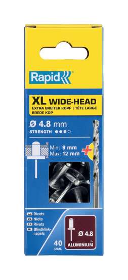 Afbeeldingen van Rapid Blindklinknagels XL Ø 4,8 x 16 mm incl.