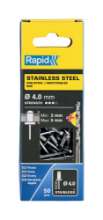 Afbeeldingen van Rapid Blindklinknagels RVS Ø 4 x 8 mm incl. B
