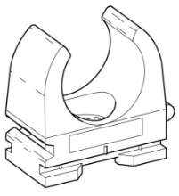 Afbeeldingen van Opendrukzadel KPO-1 lichtgrijs-RAL7035 (25mm)