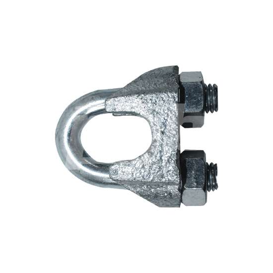 Afbeeldingen van Staaldraadklem tbv 6,5mm kabel zwaar H=28 hoh