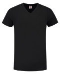 Afbeeldingen van T-SHIRT V HALS FITTED BLACK M