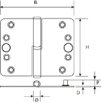 Afbeeldingen van Kogelstift paum 89x125 Staal Verzinkt