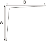 Afbeeldingen van Plankdrager staal geperst / 185x245mm / wit g