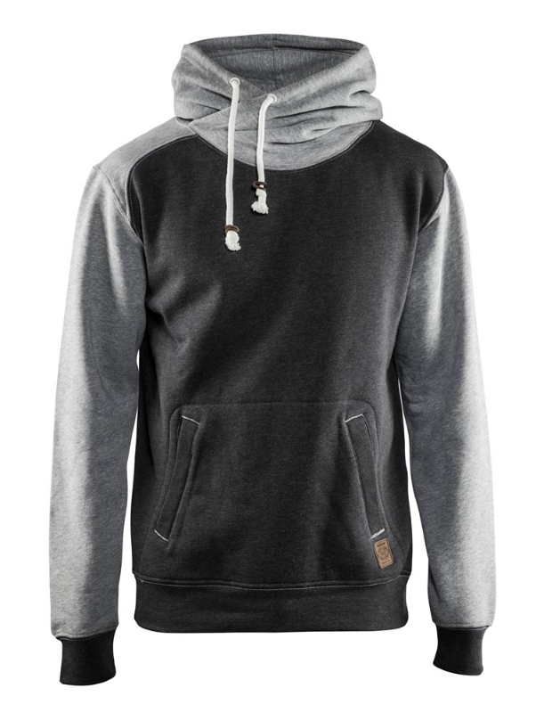 Afbeeldingen van Blåkläder/Hooded sweatshirt/3399/Zwart melange/Grijs/XL