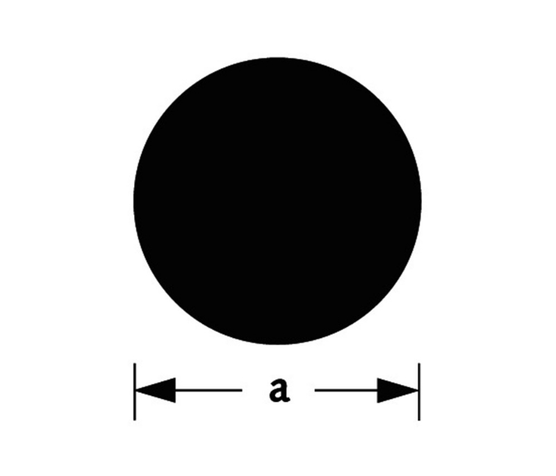 Afbeeldingen van Massief rond staal warmgew 8mm 1m