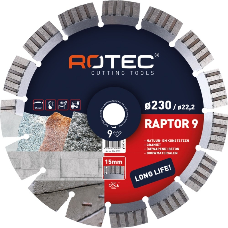 Afbeeldingen van Diamantzaagblad RAPTOR 9 ø350xø25,4 [1]