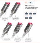 Afbeeldingen van HM-Stiftfrees, model B, Z6 / Kruisvertand / ø8x19x64xø6