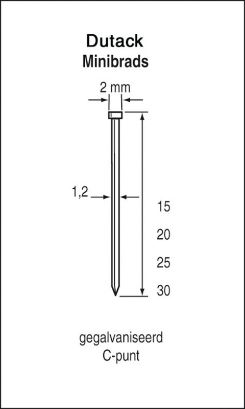 Afbeeldingen van Minibrad skn12 cnk 15 mm doos 5mille