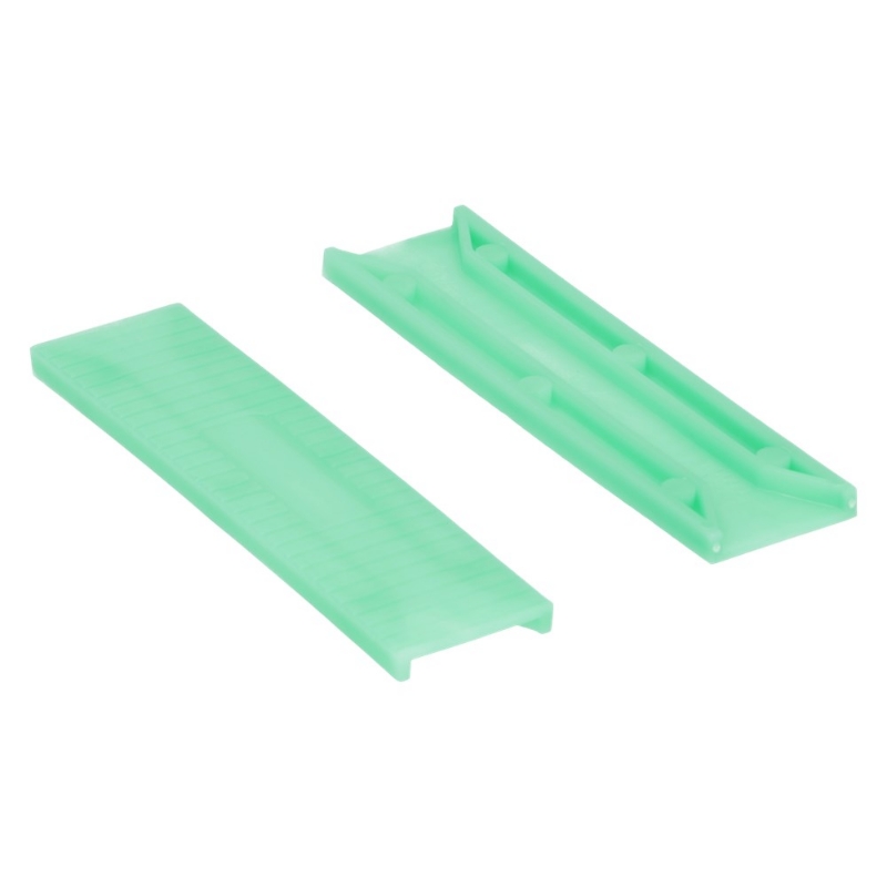 Afbeeldingen van Kunststof Tunnelblokje 26x5 mm groen - zakje/100 stuks