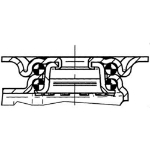 Afbeeldingen van Zwenkwiel rem met boutgat 50mm Max. 40kg
