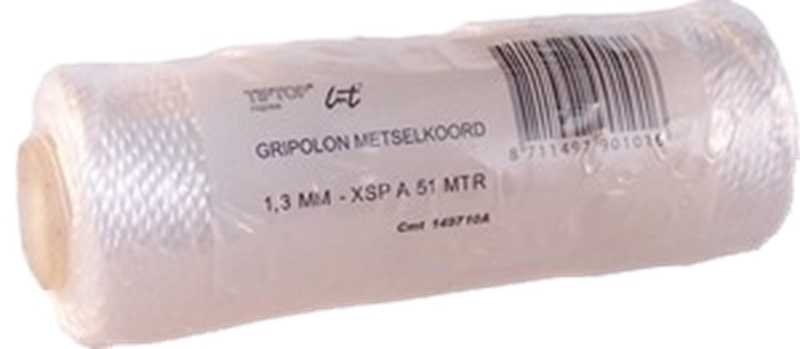 Afbeeldingen van Nylon metseldr rol 50 mt rood