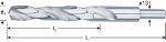 Afbeeldingen van HSS-G spiraalboor, DIN 338, type N, d2=13, ø14,0