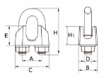 Afbeeldingen van Staaldraadklem Type 741 / 16 mm / verzinkt