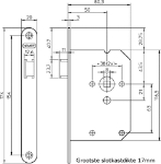 Afbeeldingen van 4Tecx Loopslot RVS 1255/87 draairichting 1