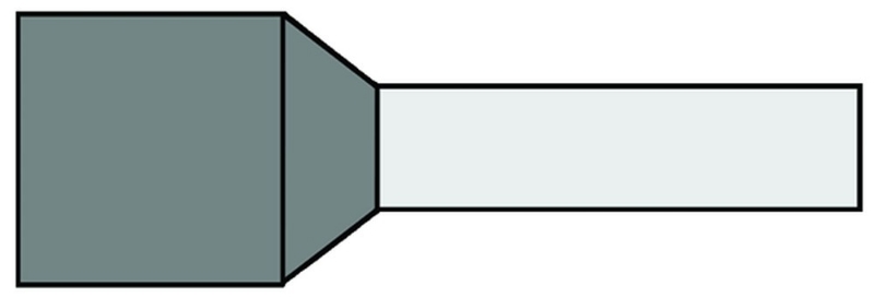 Afbeeldingen van Geïsoleerde Adereindhuls 2,5qmm Grijs penlengte = 8mm, standaard