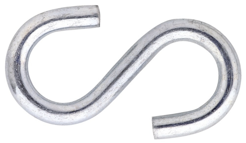 Afbeeldingen van S-haak no. 80 8,4mm L=75mm verzinkt