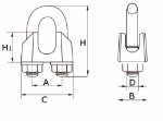 Afbeeldingen van Staaldraadklem Type 741 / 06 mm / RVS AISI 31