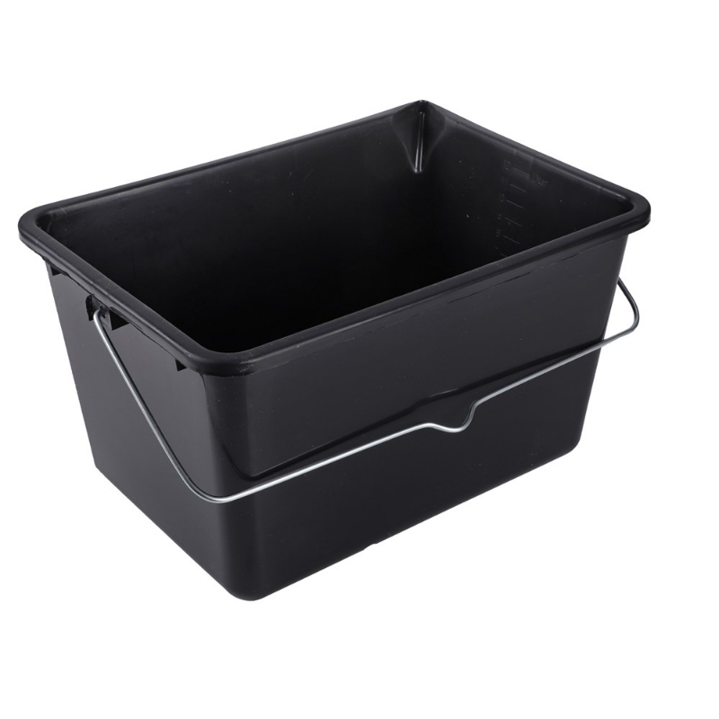 Afbeeldingen van Copenhagen Pro verfemmer, 12 liter, zwart kunststof, metalen hengsel.