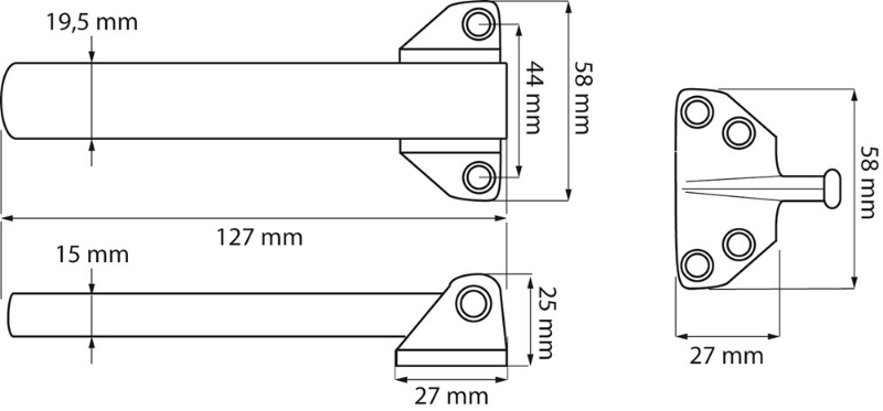 Afbeeldingen van kierstandhouder buitendraaiend SKG V1Π/ RVS