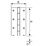 Afbeeldingen van Pianoscharnier / 0,7x32x1750 mm / RVS / met D