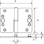 Afbeeldingen van Kogelstiftpaumelle / ronde hoeken / 125x89 mm