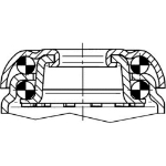 Afbeeldingen van Zwenkwiel met boutgat grijs 75mm Max. 75kg