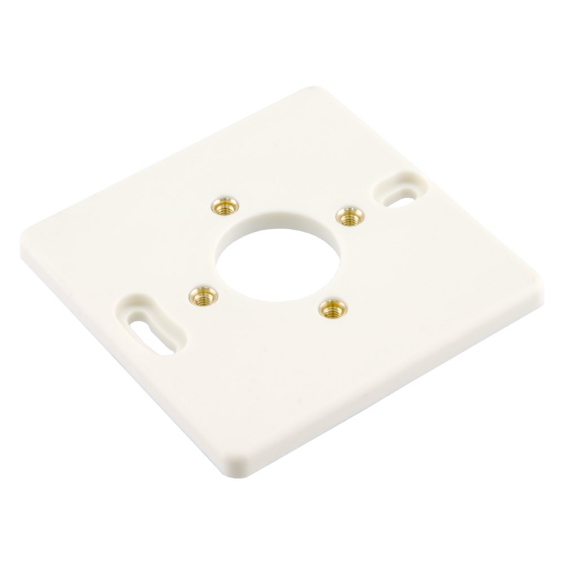 Afbeeldingen van 1412 Montageplaat 1voudig Wit RAL9010