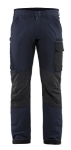 Afbeeldingen van Blåkläder/Service werkbroek met 4-weg stretch/1422/Donker marineblauw/Zwart/C48