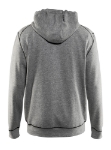 Afbeeldingen van Blåkläder/Hooded sweatshirt met rits/3398/Zwart Mêlee/XXXL