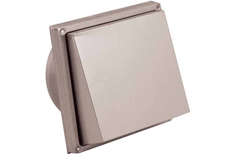 Afbeeldingen van Buitenrooster schuine kap ø 150mm RVS