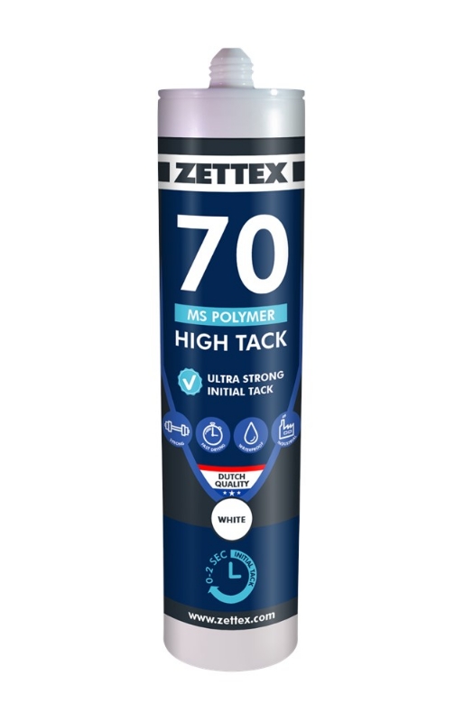 Afbeeldingen van Zettex MS70 zwart High Tack 290ml (Flextack)
