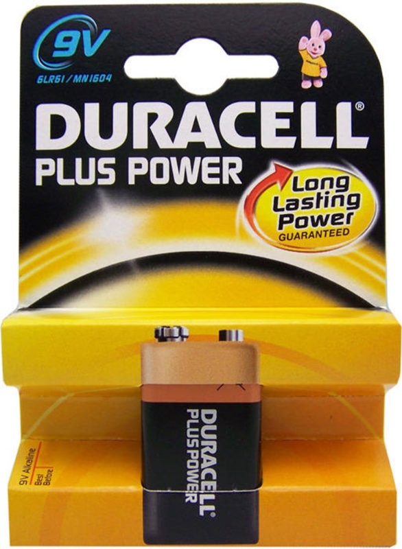 Afbeeldingen van Duracell batterij plus alkaline 100% 9V (6LR61)