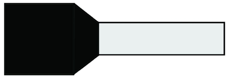 Afbeeldingen van Geïsoleerde Adereindhuls 1,5qmm Zwart penlengte = 8mm, standaard