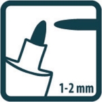 Afbeeldingen van Pica 532/52 Permanent Pen 1-2mm rond wit