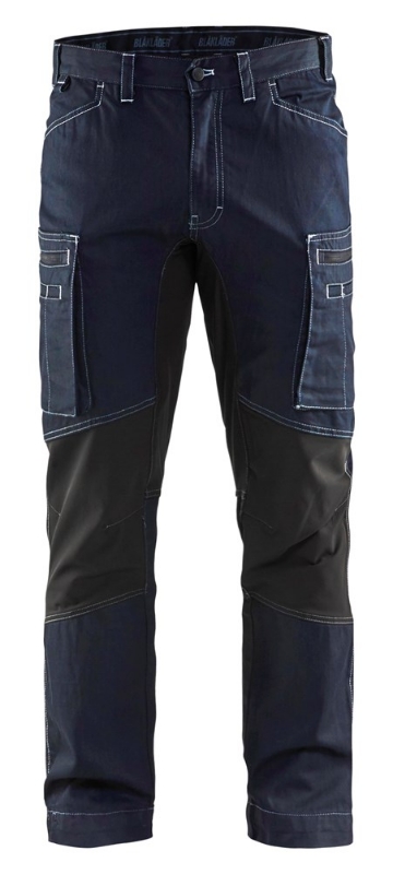 Afbeeldingen van Blåkläder/Service werkbroek denim stretch/1459/Marineblauw/Zwart/C54
