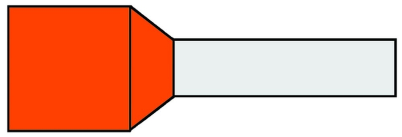 Afbeeldingen van Geïsoleerde Adereindhuls 4qmm Oranje penlengte = 10mm, standaard