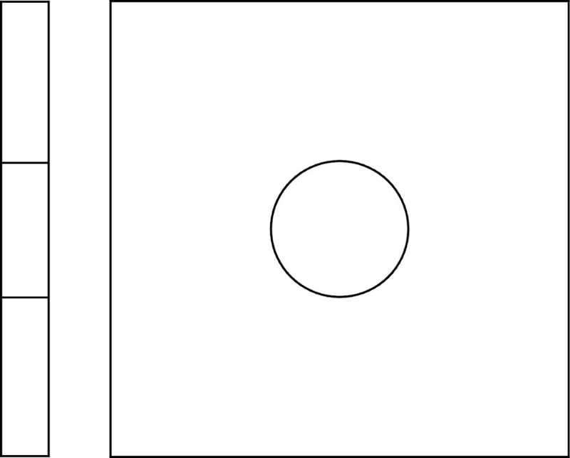 Afbeeldingen van Vierkante sluitplaat M12x40x40x4 verzinkt