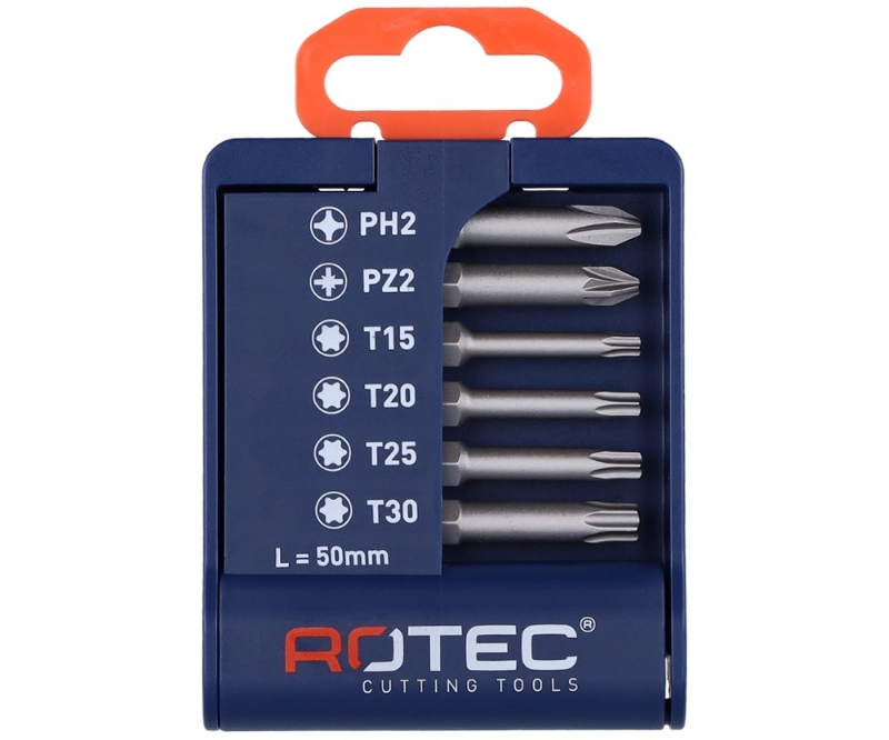 Afbeeldingen van Bitset 6-delig E6,3 x 50mm PH-PZ-T