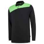Afbeeldingen van POLOSWEATER BLACKLIME XL