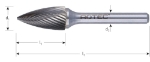 Afbeeldingen van HM-Stiftfrees, model G, Z3 / Spiraalvertand / ø6x18x50xø6