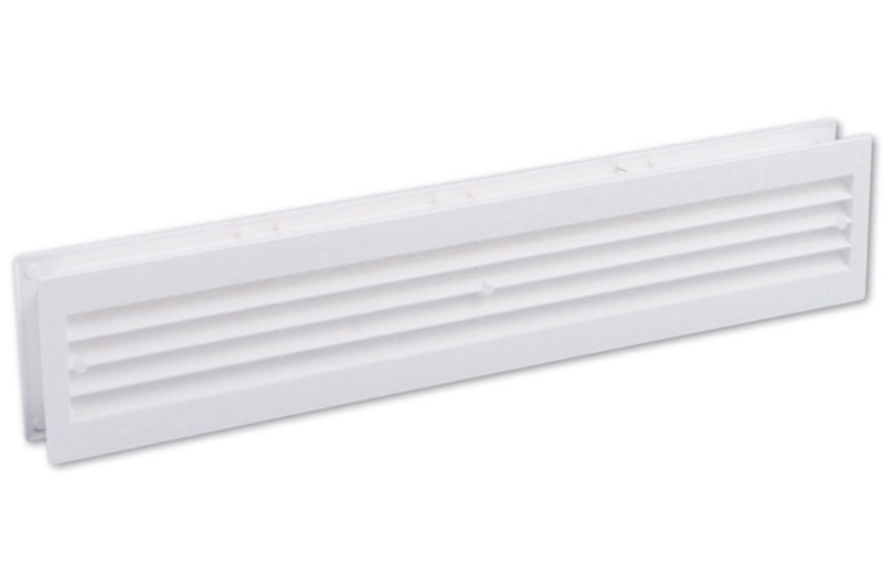 Afbeeldingen van Deurventilatierooster 455x90mm PS, kunststof wit